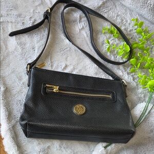Anne Klein Black and Gold Crossbody Bag